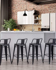 30" Metal Bar Stools with Backs - From Where - 