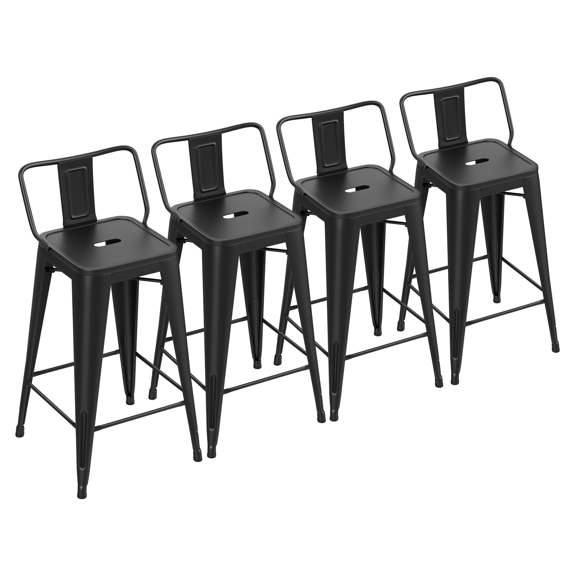 30" Metal Bar Stools with Backs - From Where - 