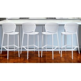 30" Plastic Bar Height Chairs Set of 4 - From Where - 