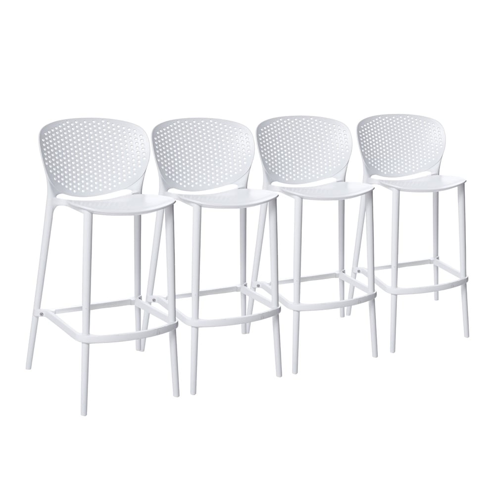 30" Plastic Bar Height Chairs Set of 4 - From Where - 
