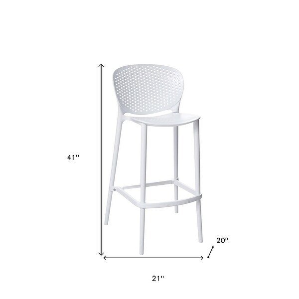 30" Plastic Bar Height Chairs Set of 4 - From Where - 