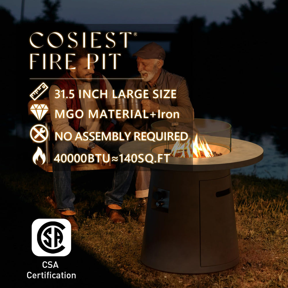 31.5 Inch Round Outdoor Fire Pit - From Where - 