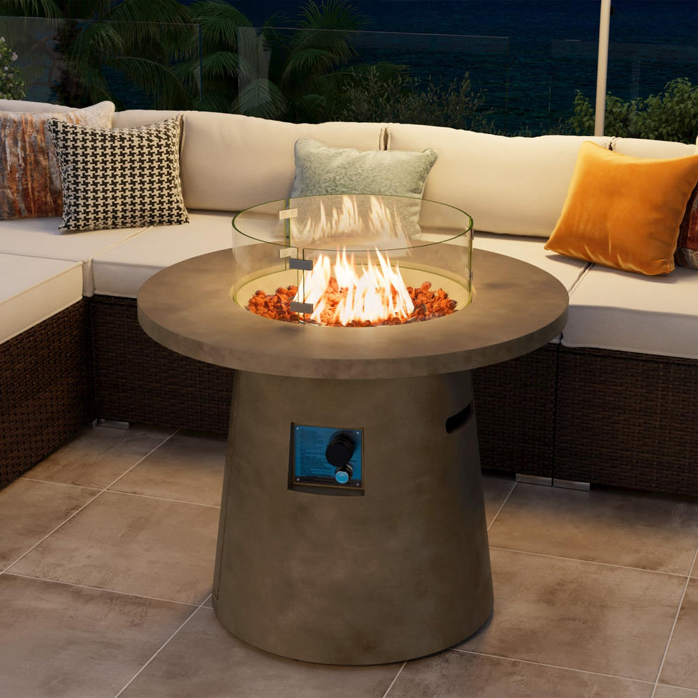31.5 Inch Round Outdoor Fire Pit - From Where - 