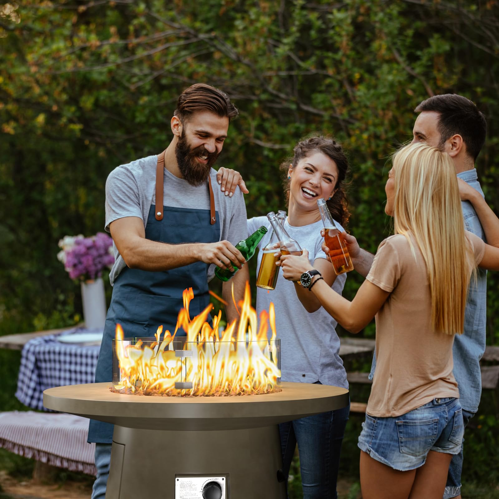 31.5 Inch Round Outdoor Fire Pit - From Where - 