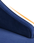 Yaheetech Modern Armchair, Mid-century Upholstered Velvet Accent Chair for Living Room, Blue