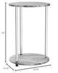 2-Tier Round End Table