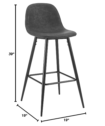 Upholstered Seat Bar Stools (Set of 2)
