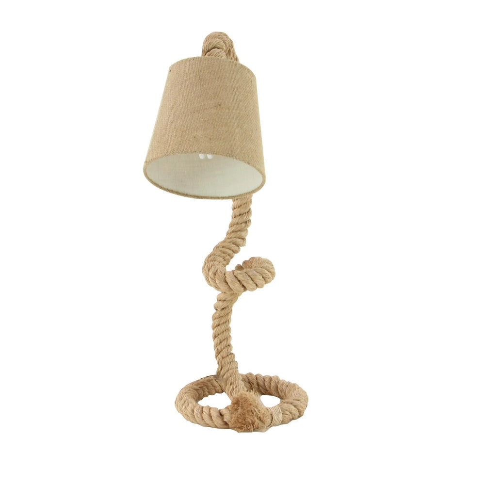 32" Handmade Rope Desk Lamp - From Where - 