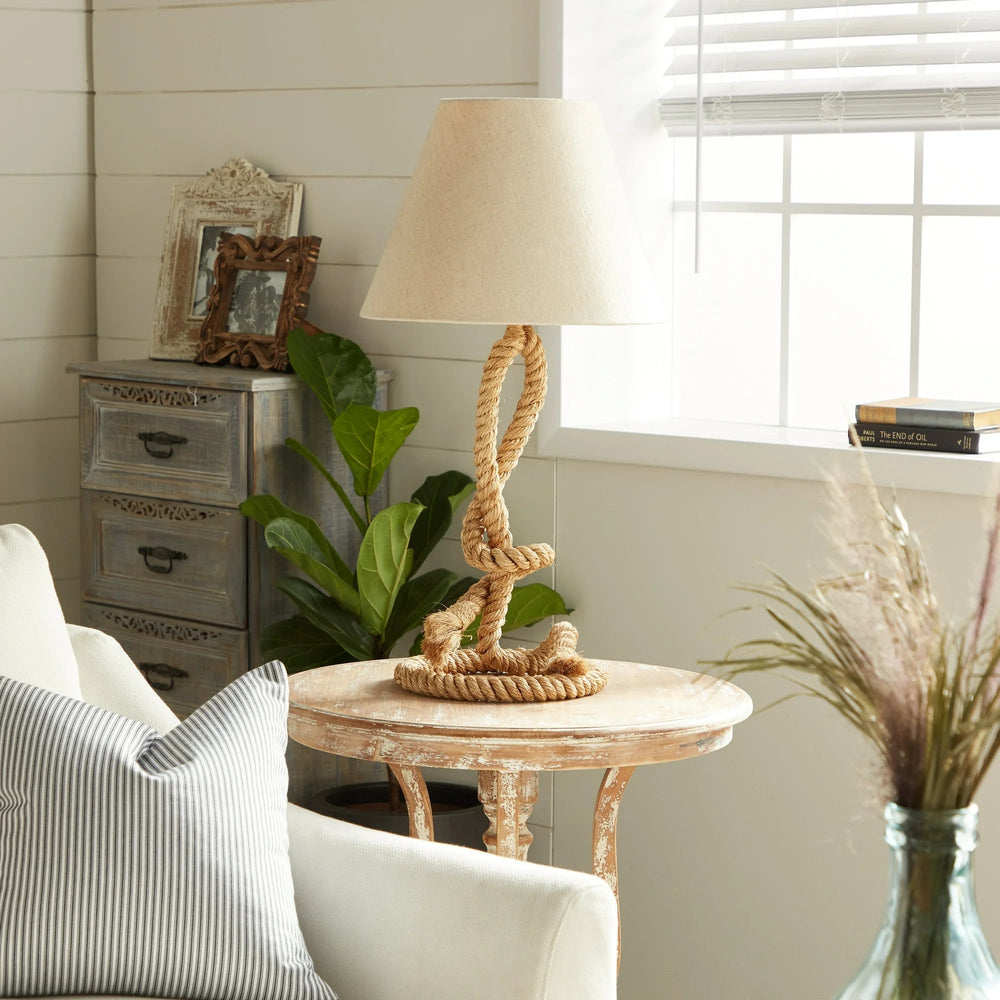 32" Handmade Rope Desk Lamp - From Where - 