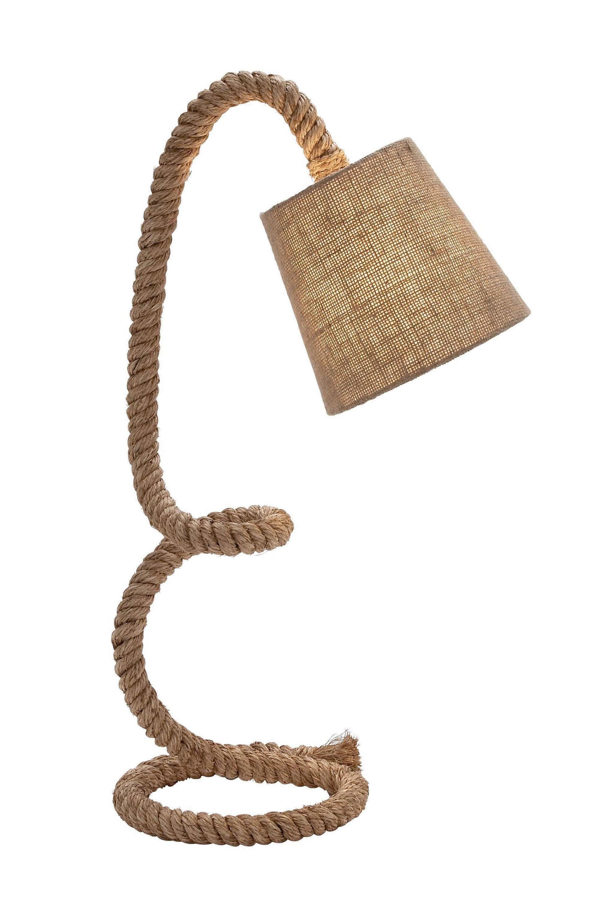 32" Handmade Rope Desk Lamp - From Where - 