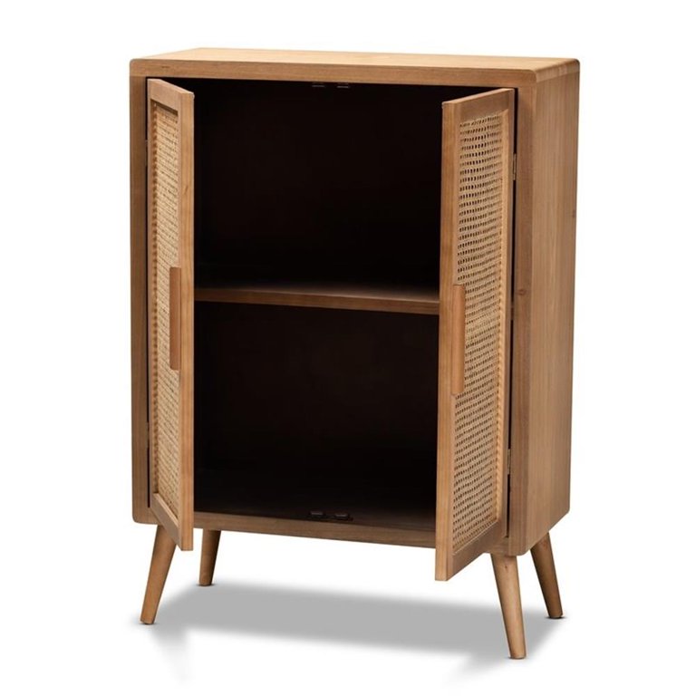 https://www.walmart.com/ip/Bowery-Hill-Mid-Century-2-Door-Wood-Rattan-Storage-Cabinet-in-Oak/673267437