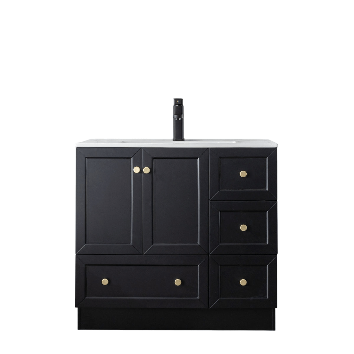 36" Bathroom Vanity with Ceramic Sink - From Where - 