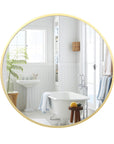 36 inch Gold Circle Mirror - From Where - 