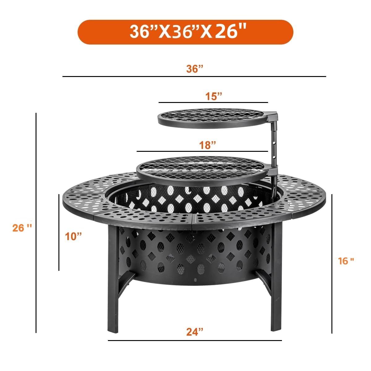 36" Wood Burning Fire Pit - From Where - 