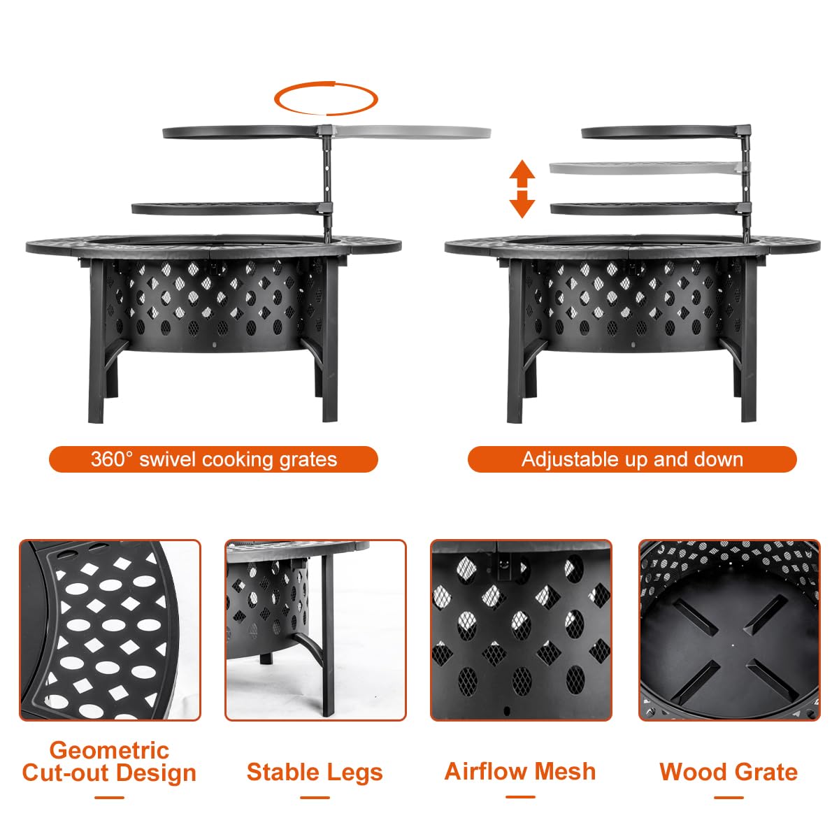 36" Wood Burning Fire Pit - From Where - 