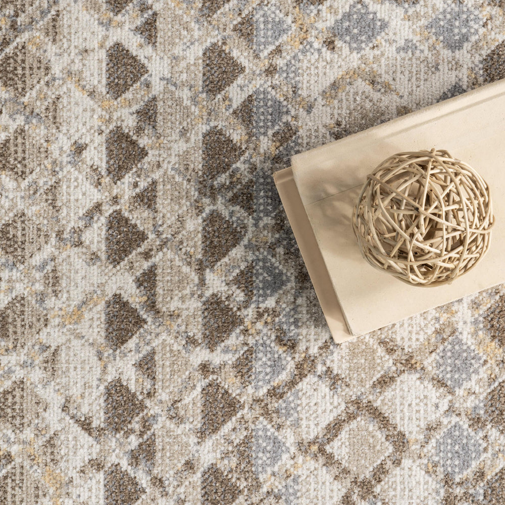 Emmy Washable Geometric Rug | Beige
