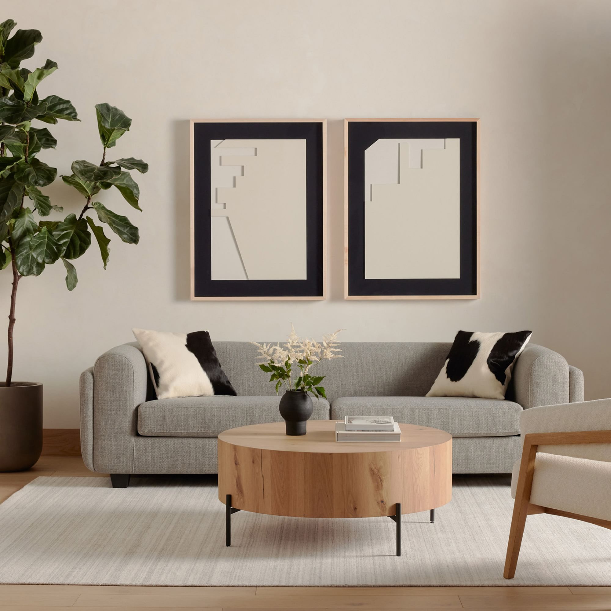 38" Veda Round Coffee Table - From Where - 