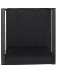 Calderon 4 Piece Outdoor Aluminum Chat Set, Dark Gray