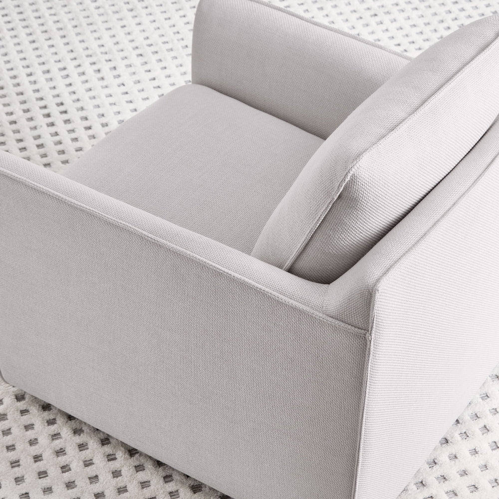 My Texas House Briar Swivel Accent Chair, Cream Linen