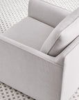 My Texas House Briar Swivel Accent Chair, Cream Linen
