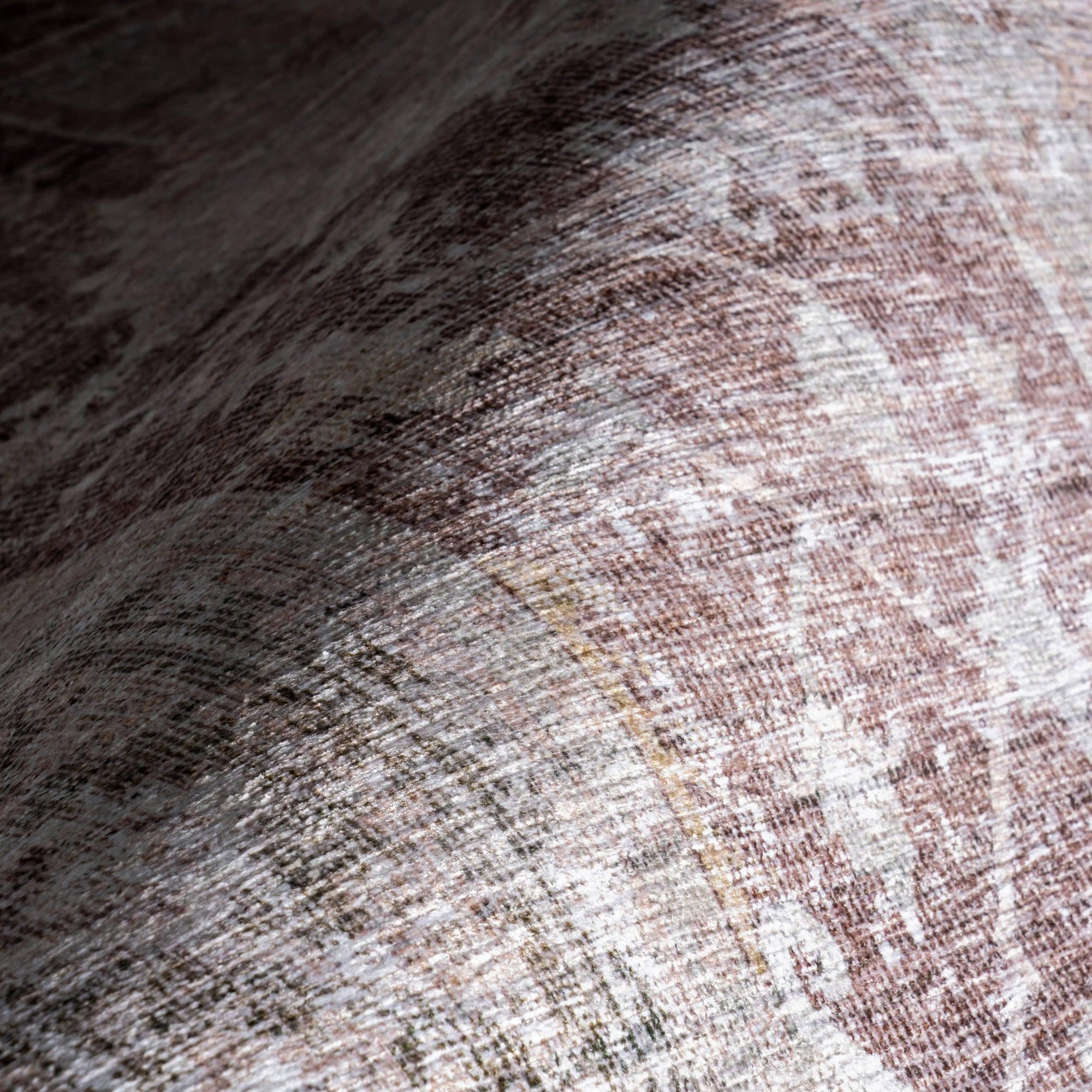 Ava Vintage Persian Spill Proof Washable Rug | Pale Pink