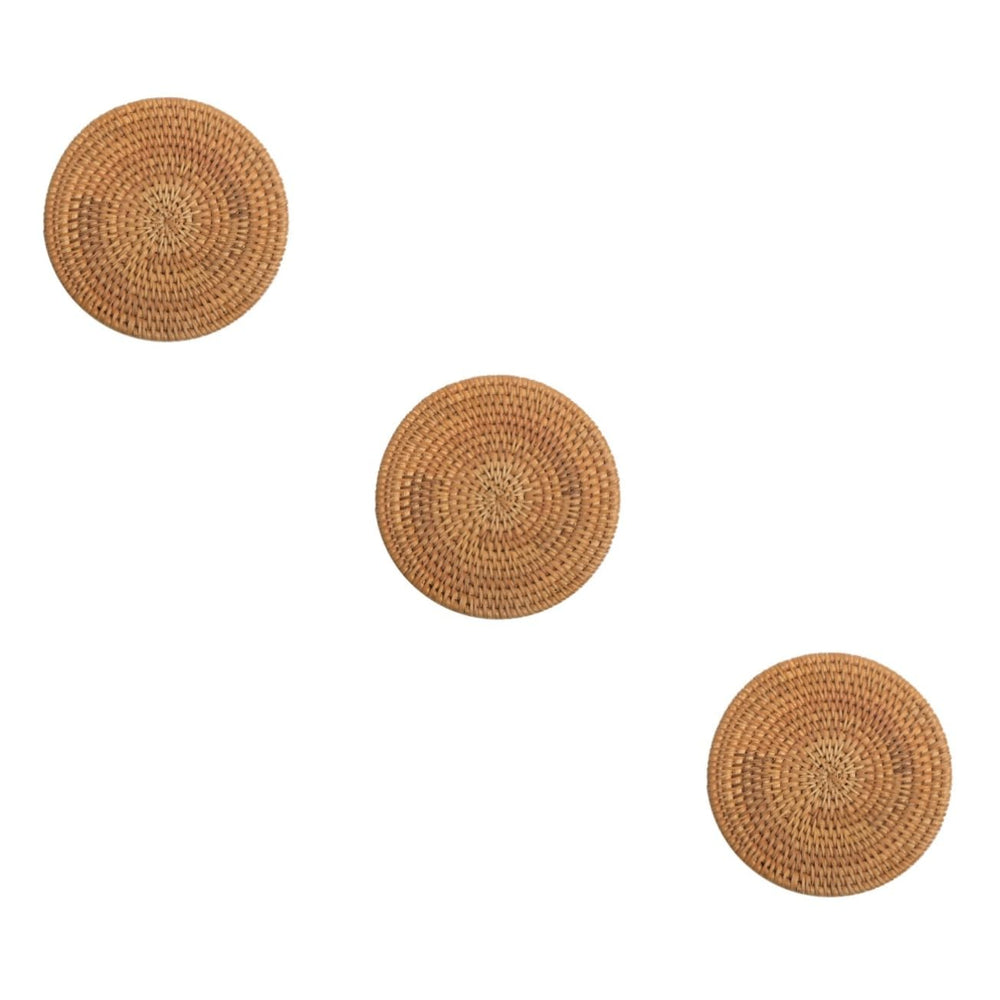 3pcs Rattan Coaster Cup Coasters Cup Holder - From Where - 