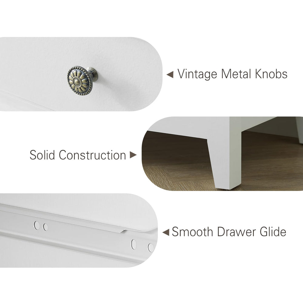 4 Chest White Wooden Dresser - From Where - 