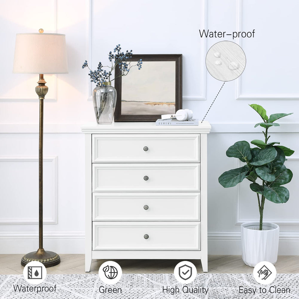 4 Chest White Wooden Dresser - From Where - 