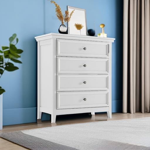 4 Chest White Wooden Dresser - From Where - 
