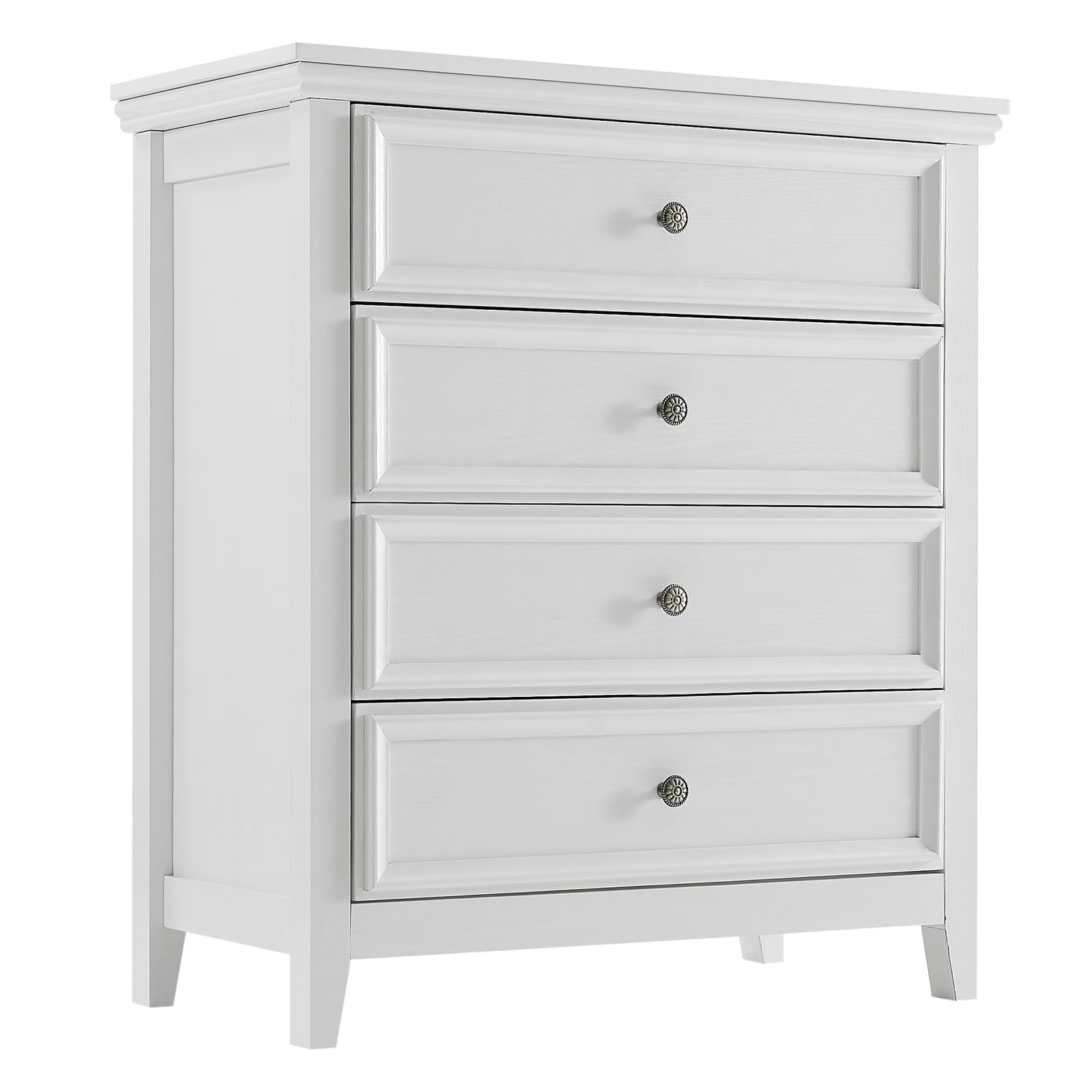 4 Chest White Wooden Dresser - From Where - 