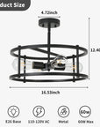 4 - Light Black Cage Ceiling Light - From Where - 