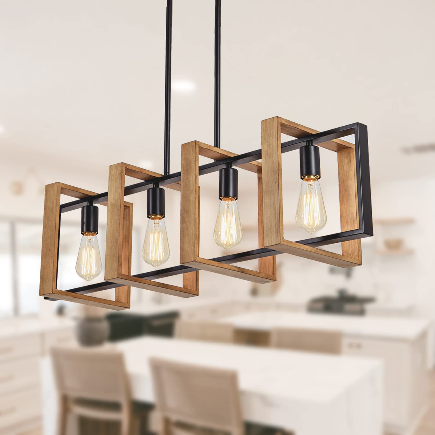 4 - Light Farmhouse Metal Chandelier - From Where - 