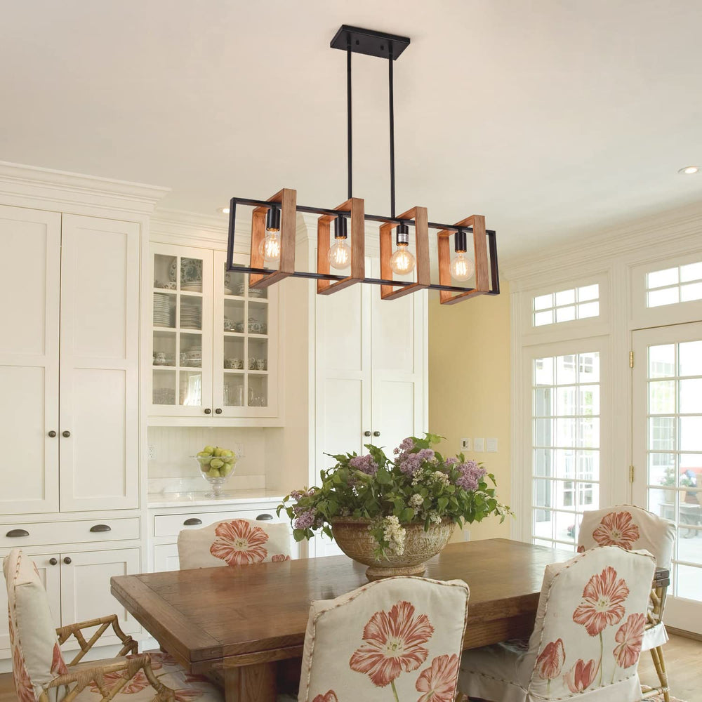 4 - Light Farmhouse Metal Chandelier - From Where - 