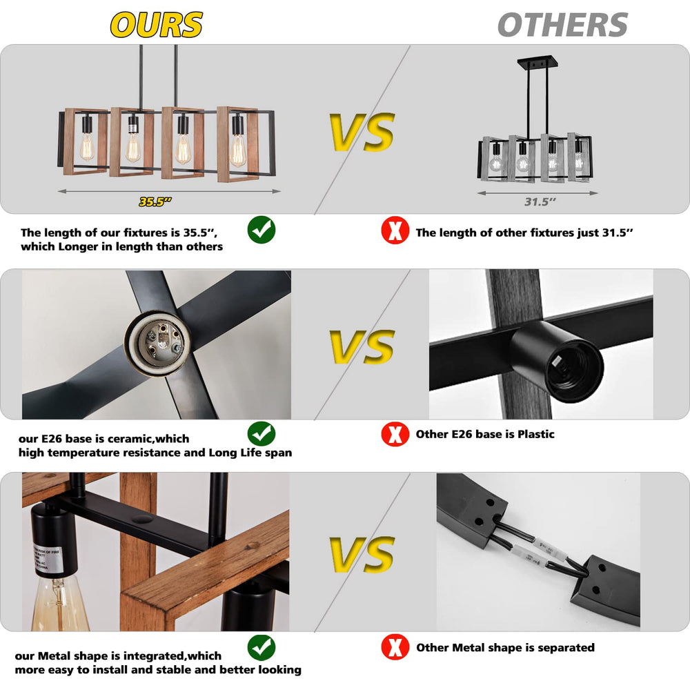 4 - Light Farmhouse Metal Chandelier - From Where - 