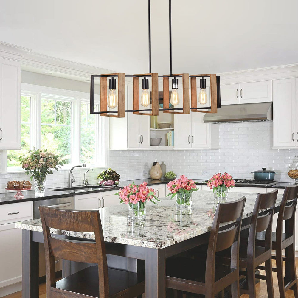 4 - Light Farmhouse Metal Chandelier - From Where - 