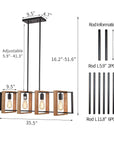 4 - Light Farmhouse Metal Chandelier - From Where - 