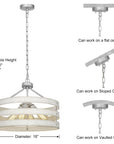 4 - Light Round Farmhouse Rustic Chandelier - From Where - 
