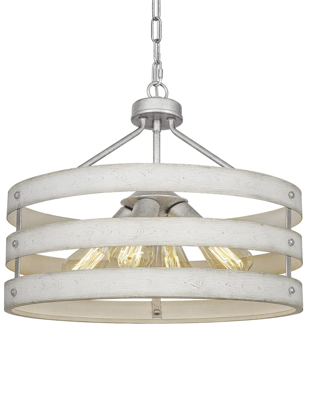 4 - Light Round Farmhouse Rustic Chandelier - From Where - 