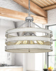 4 - Light Round Farmhouse Rustic Chandelier - From Where - 