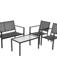 4 Pcs Steel Frame Patio Furniture Set - From Where - 