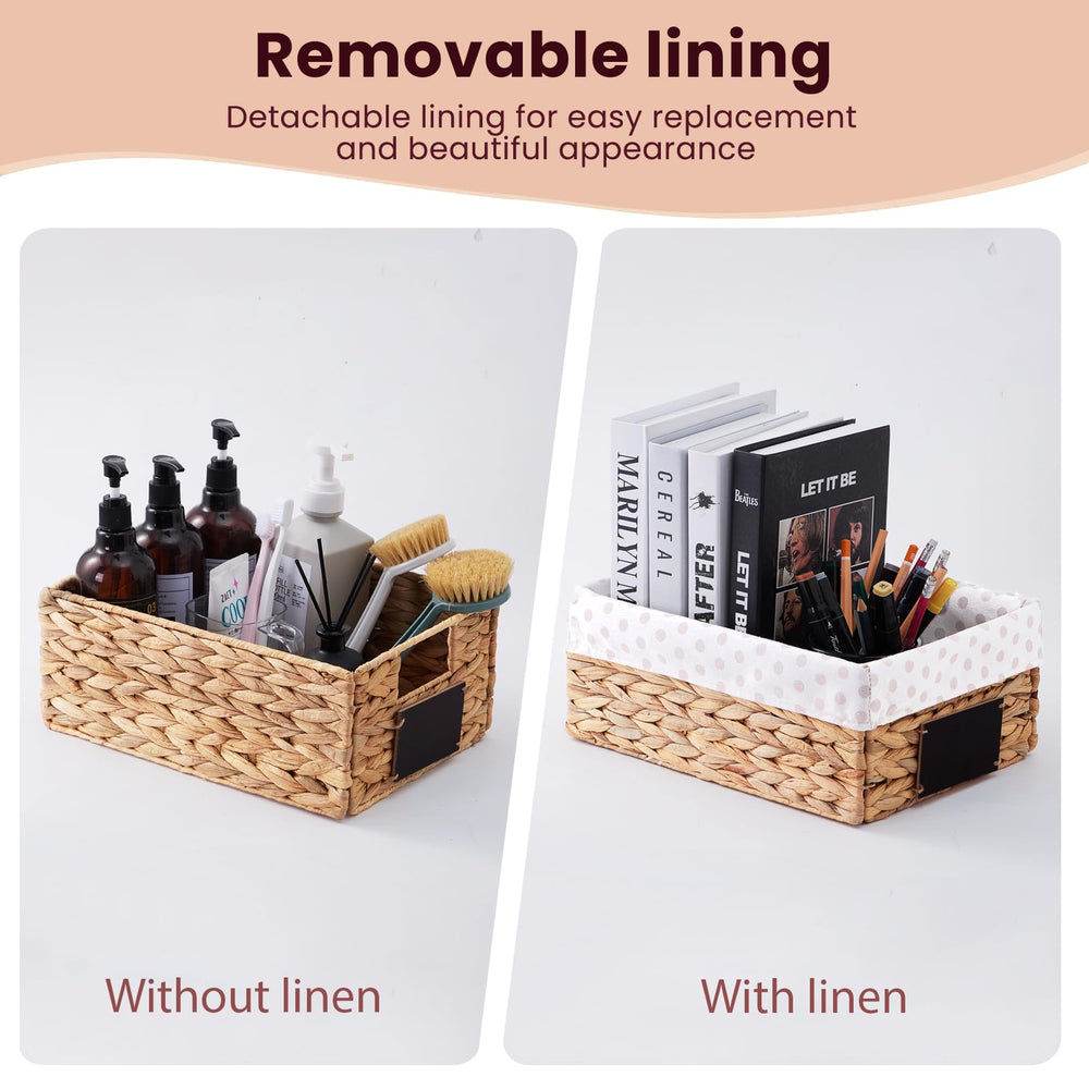 4 Pcs Wicker Water Hyacinth Baskets - From Where - 