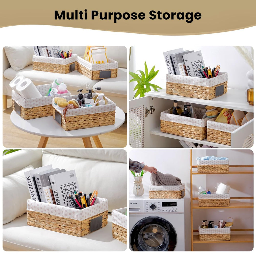 4 Pcs Wicker Water Hyacinth Baskets - From Where - 