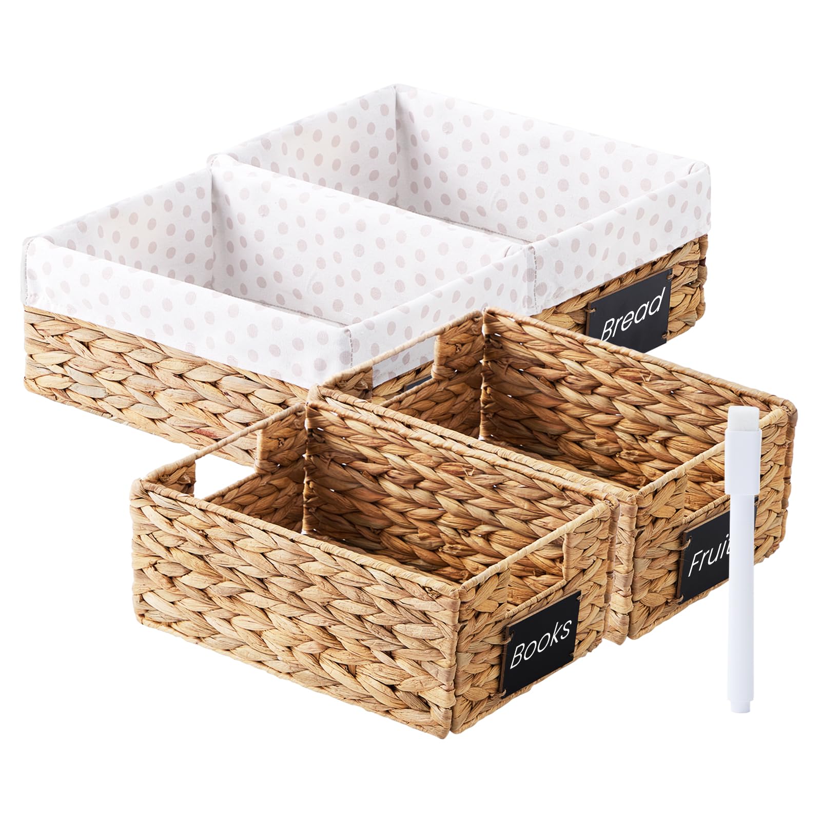 4 Pcs Wicker Water Hyacinth Baskets - From Where - 