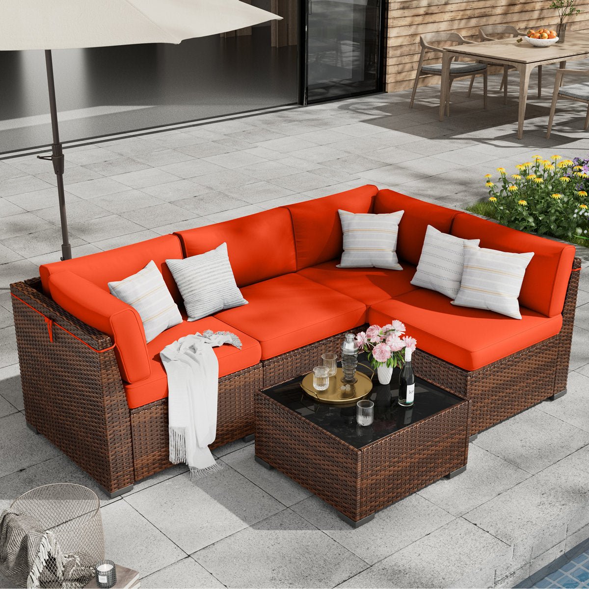 4 - Person Outdoor Seating with Cushions - From Where - 