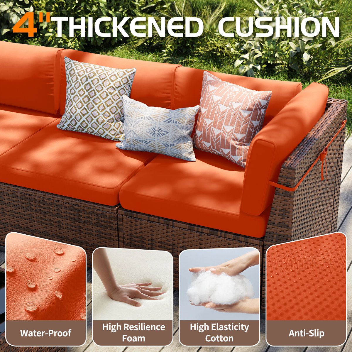 4 - Person Outdoor Seating with Cushions - From Where - 