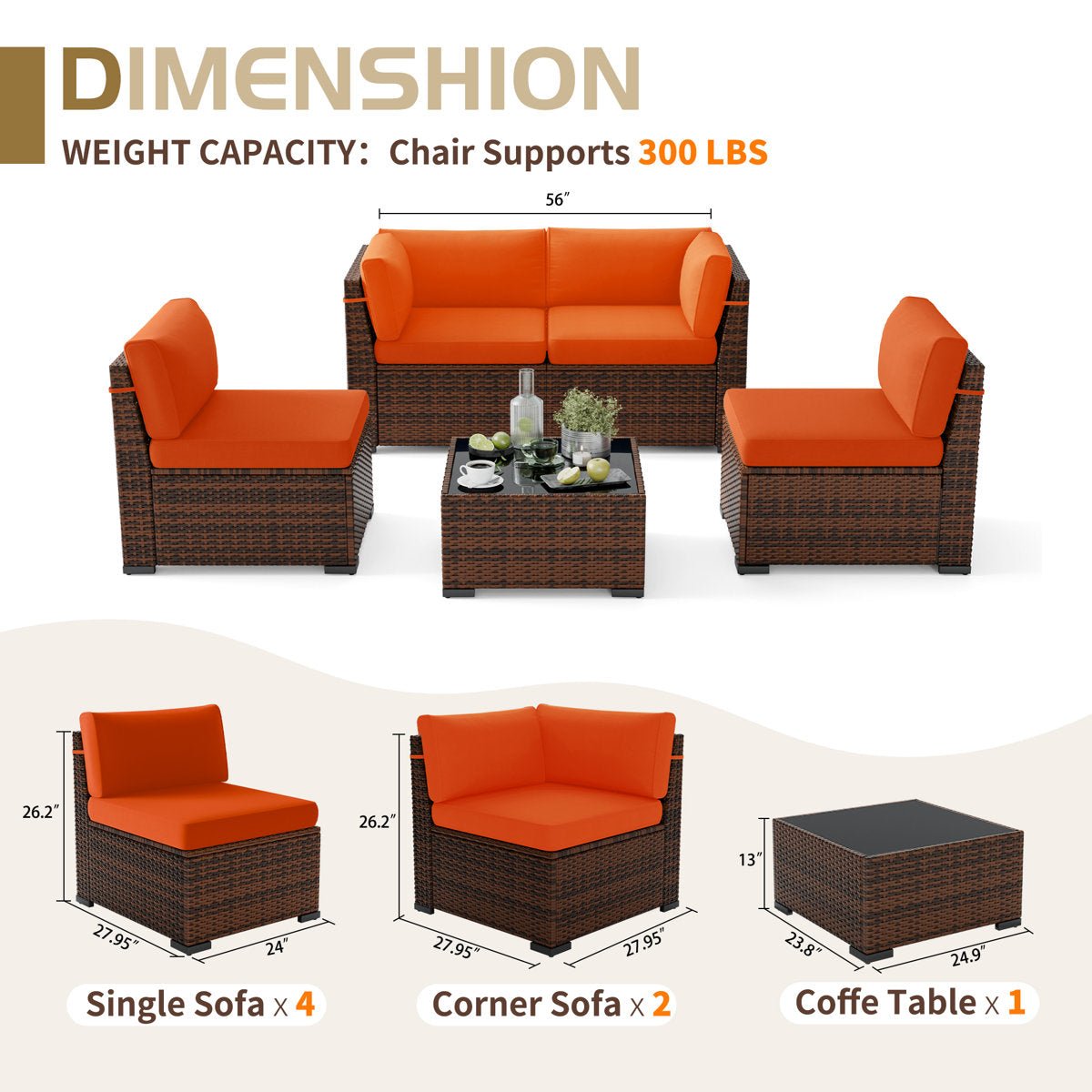 4 - Person Outdoor Seating with Cushions - From Where - 