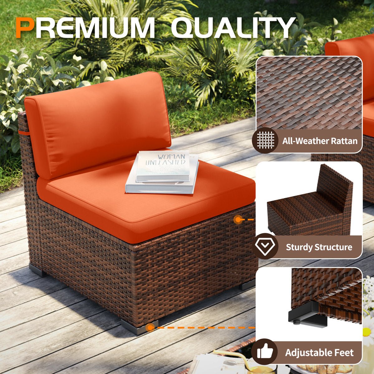 4 - Person Outdoor Seating with Cushions - From Where - 