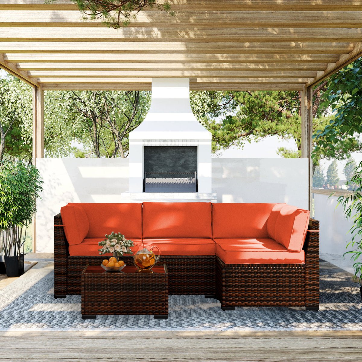 4 - Person Outdoor Seating with Cushions - From Where - 