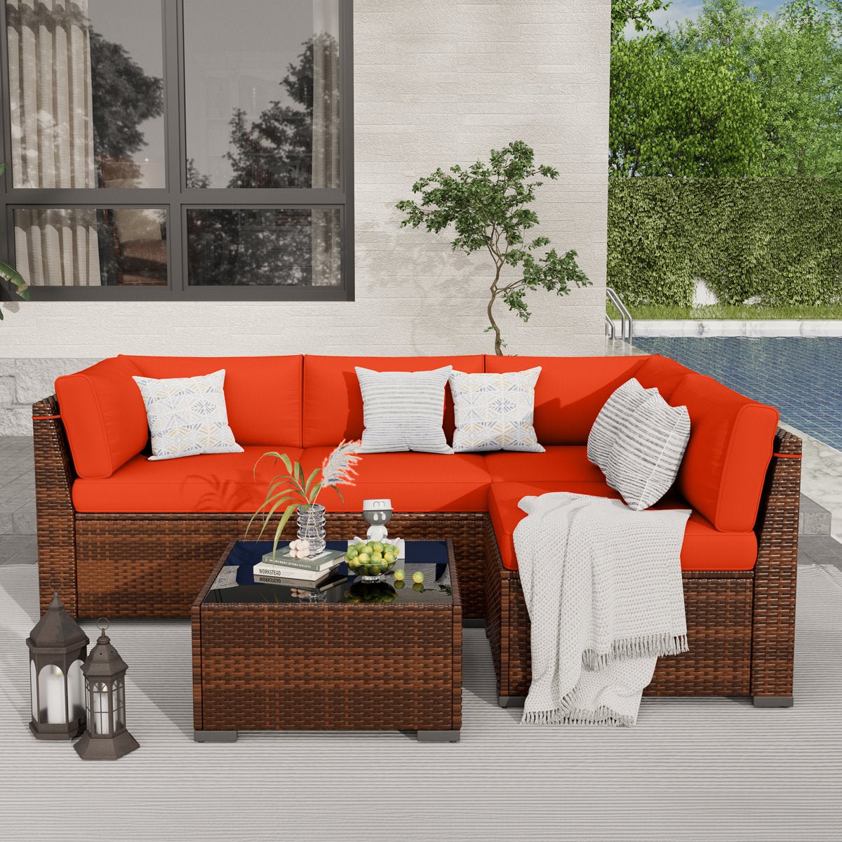 4 - Person Outdoor Seating with Cushions - From Where - 