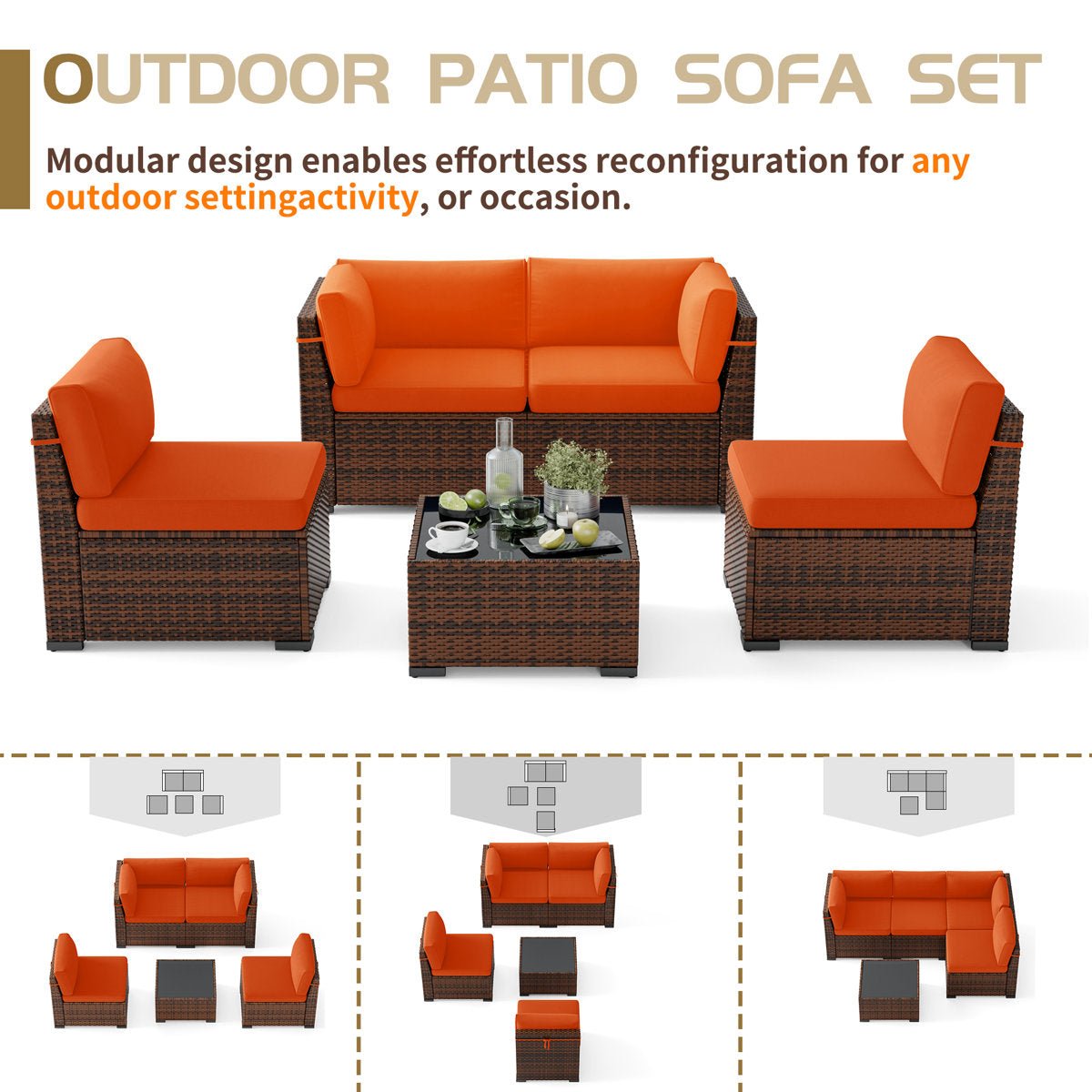 4 - Person Outdoor Seating with Cushions - From Where - 